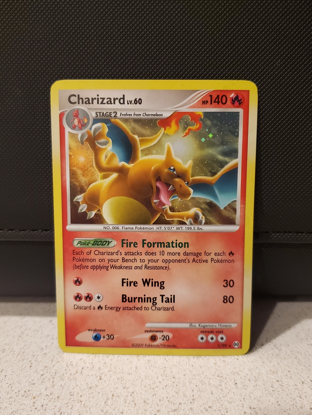 Pokemon Holo Charizard Trading Card- 1999